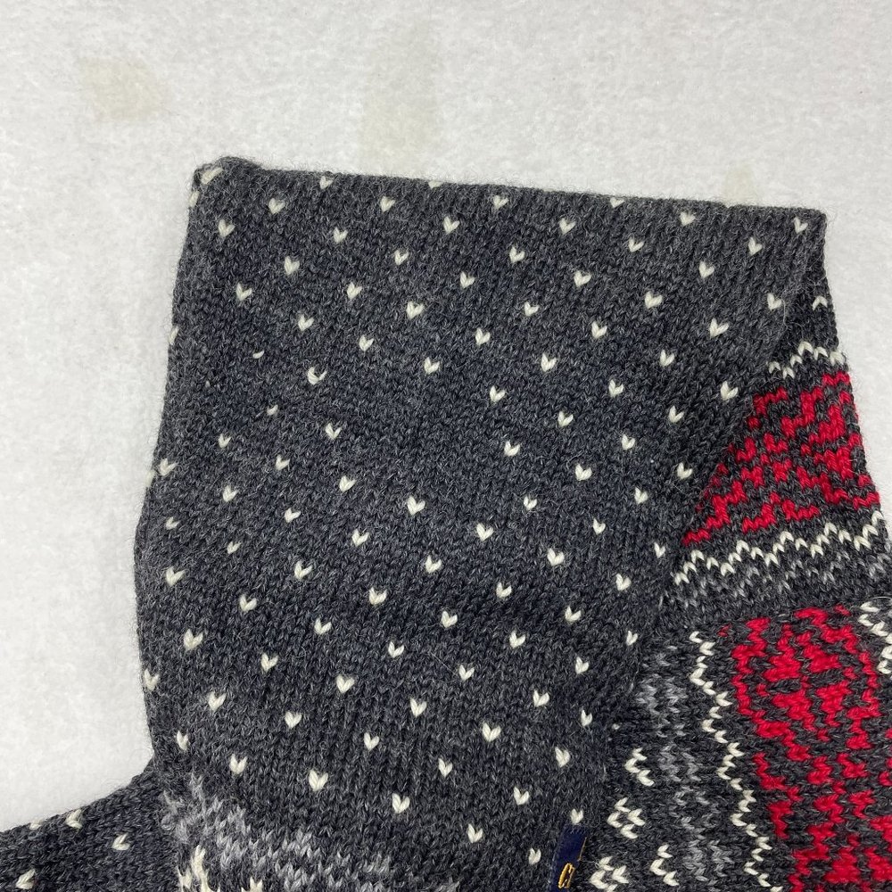 Dale Of Norway Mens Nowegian Wool Fair Isle Reindeer Sweater Size L Clasp Thick - Picture 10 of 12